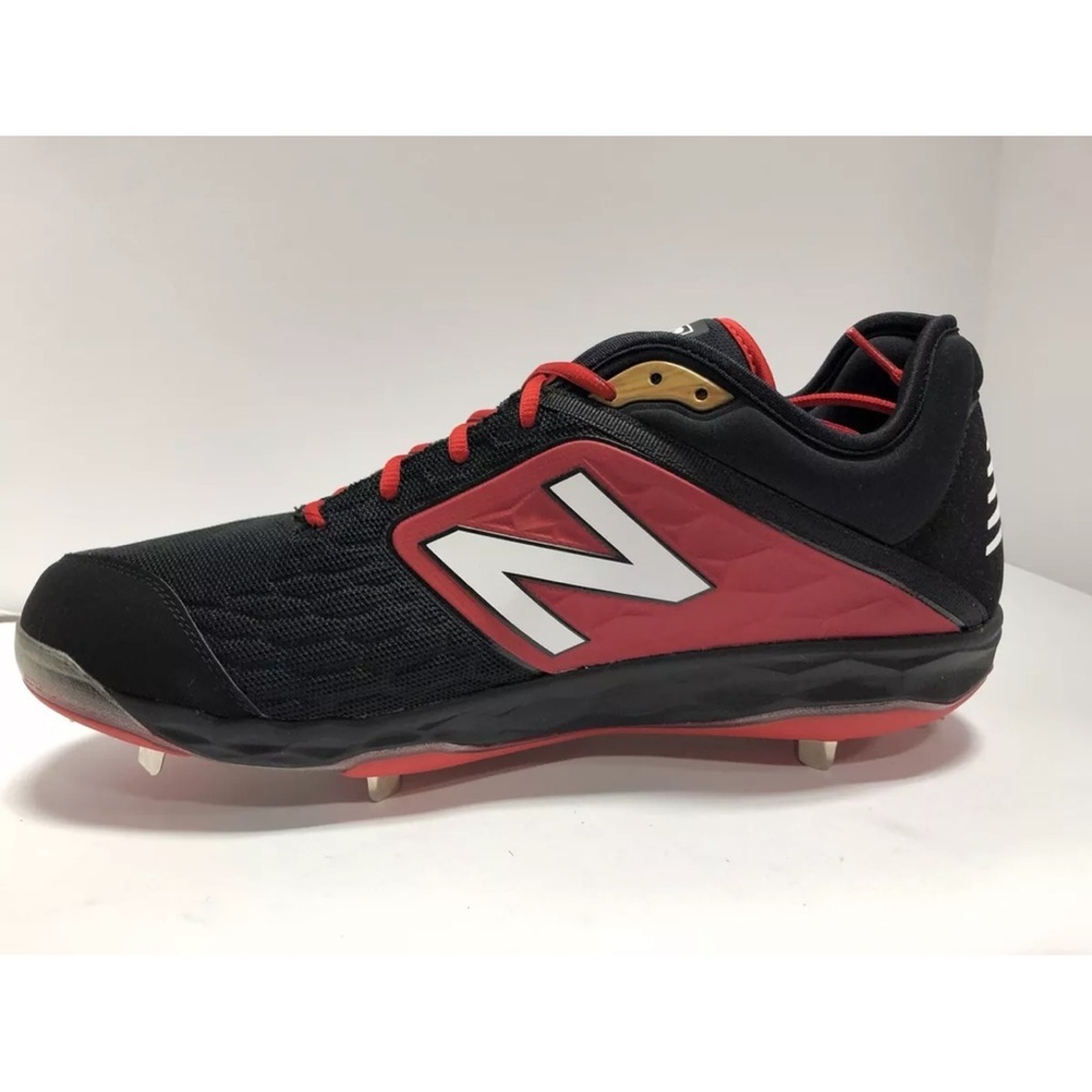 New Balance Men’s 3000v4 Black/Red Baseball Cleats, Size 16 Wide. - Picture 2 of 6